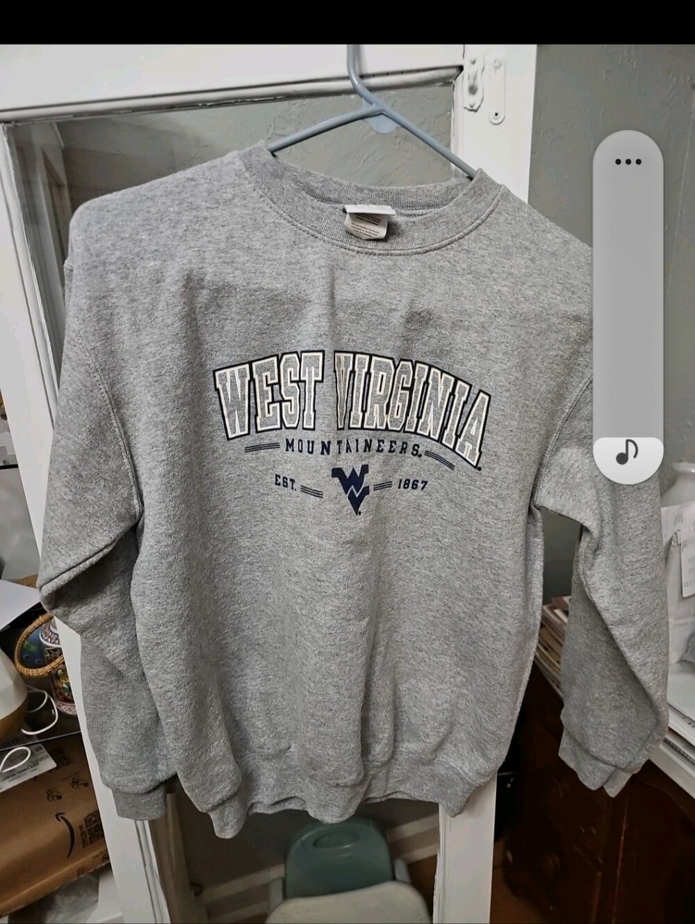 Champion Gray West Virginia Mountaineers Crewneck Sweatshirt